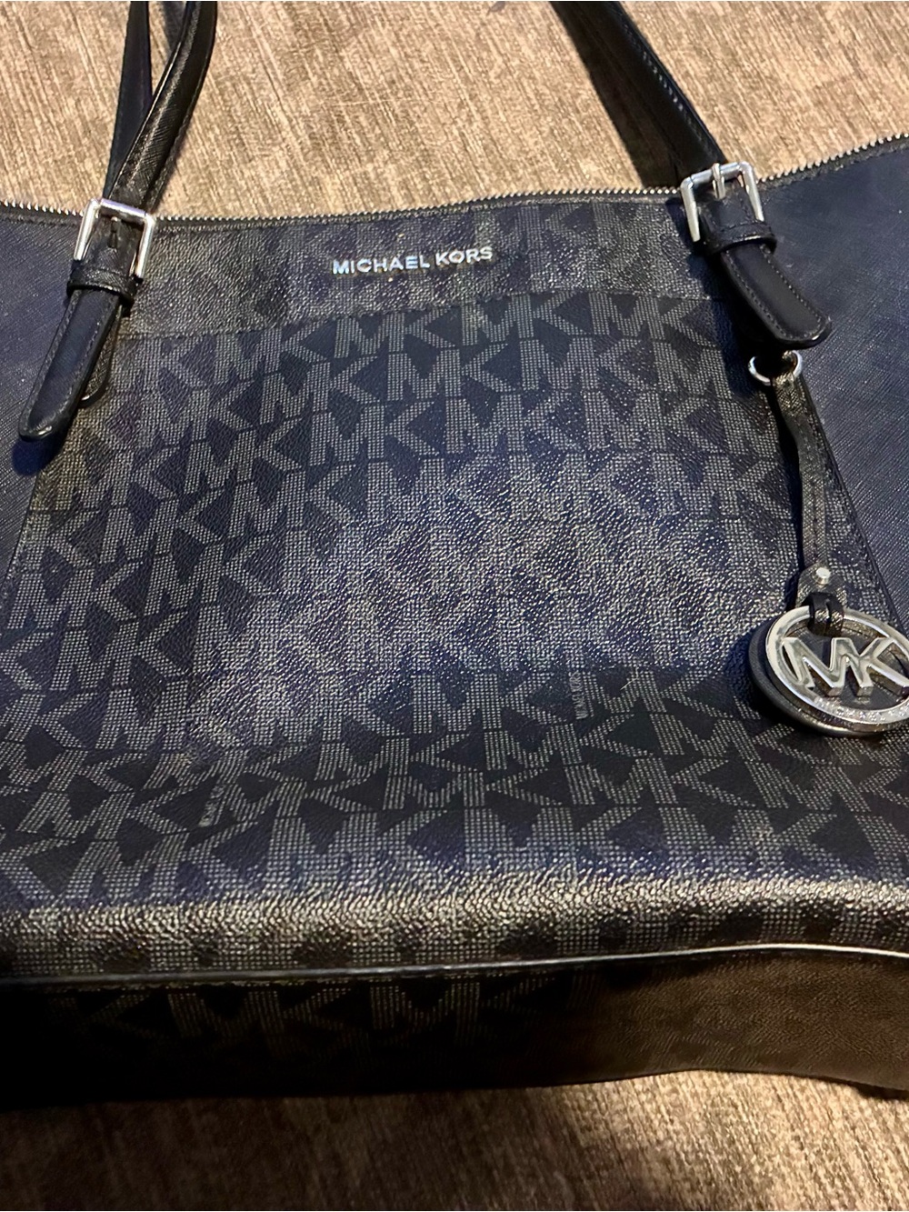 Michael Kors Black Logo Tote Bag